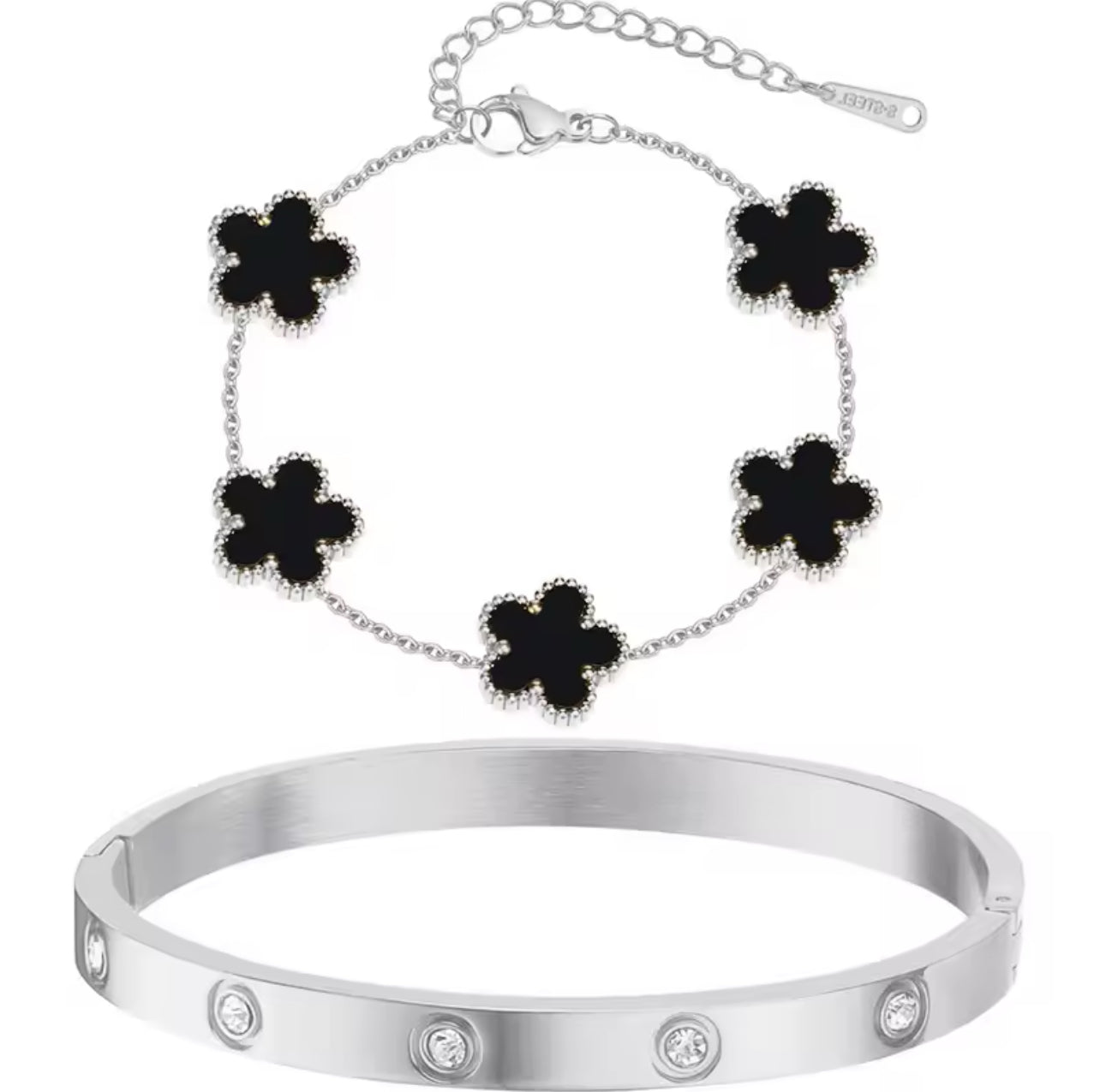 Clover stack *Black & Silver* (PRE-ORDER)