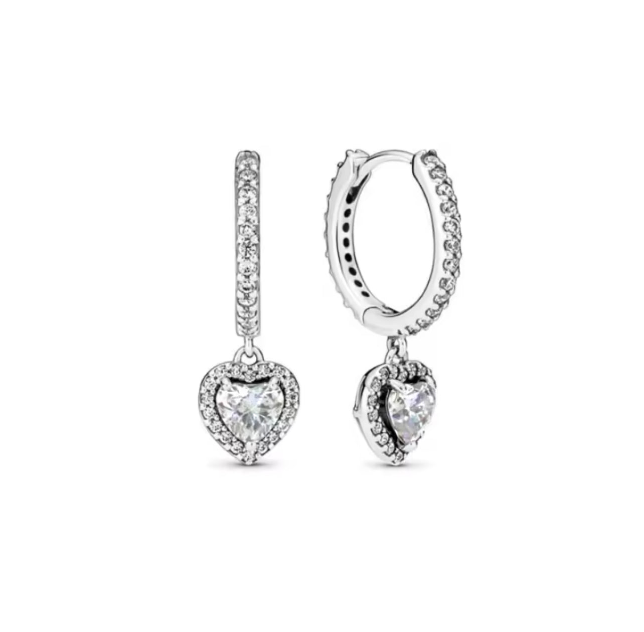 Heart diamond hoops (PRE-ORDER)