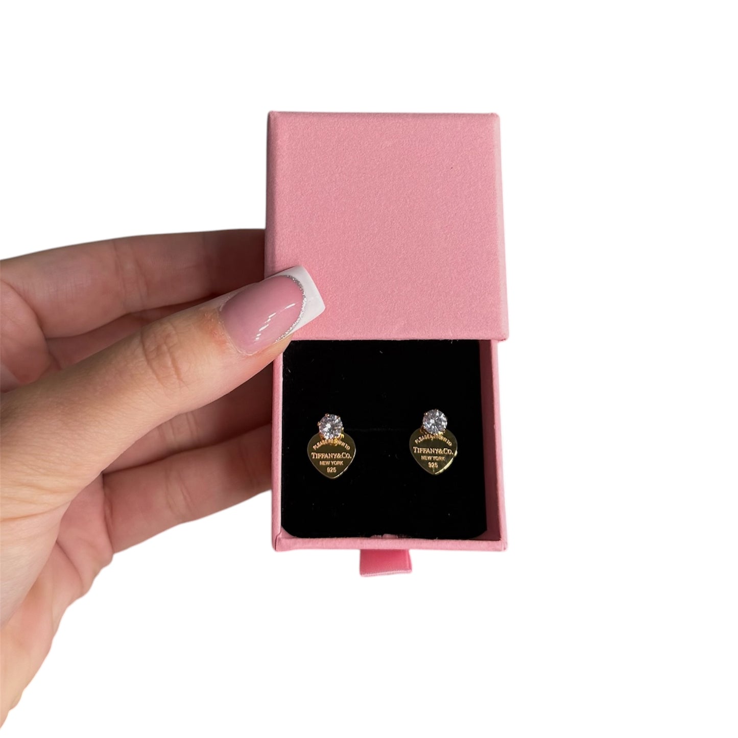 The Gold Diamond Stud “Talia” Earrings