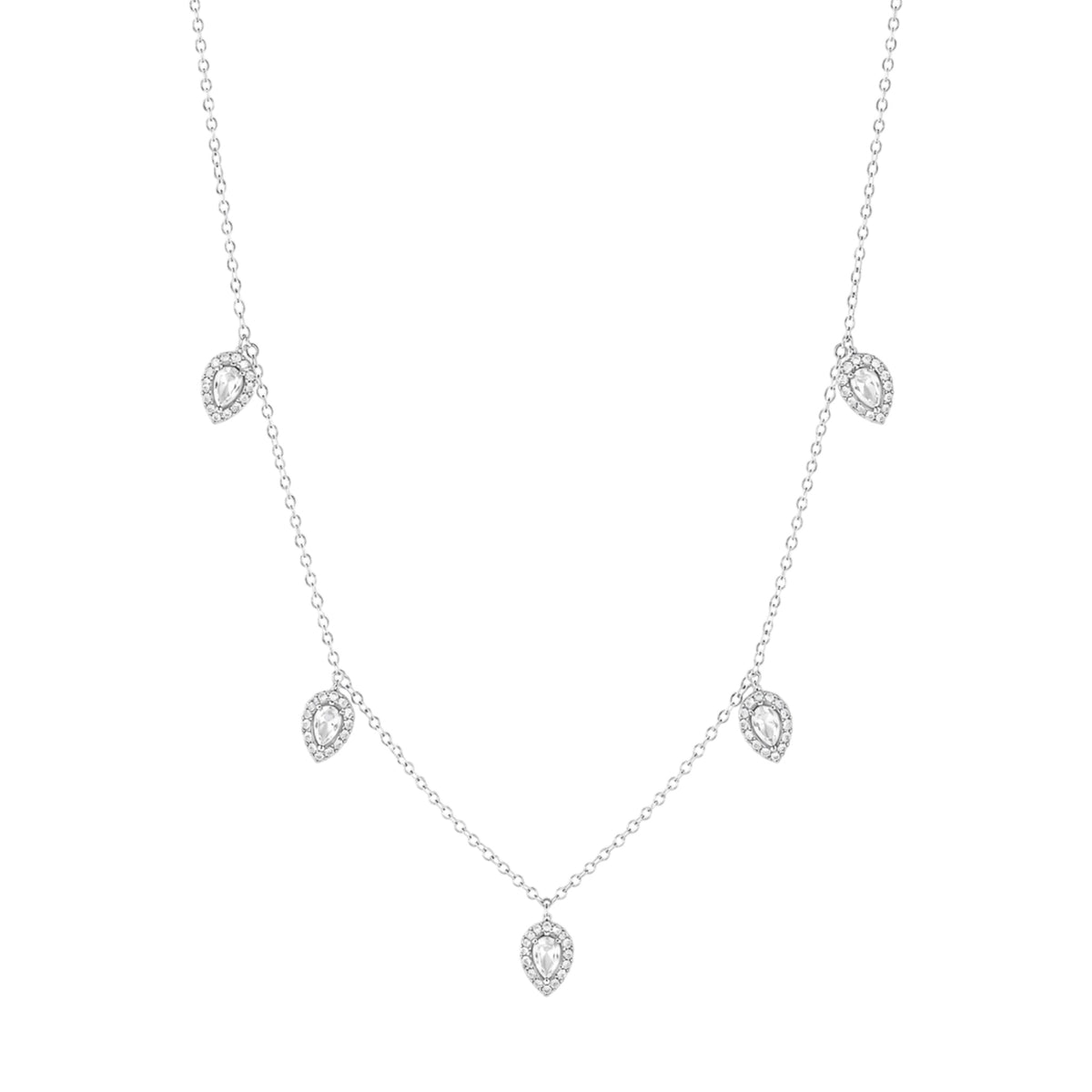 The Silver “Teardrop” Dangle Necklace