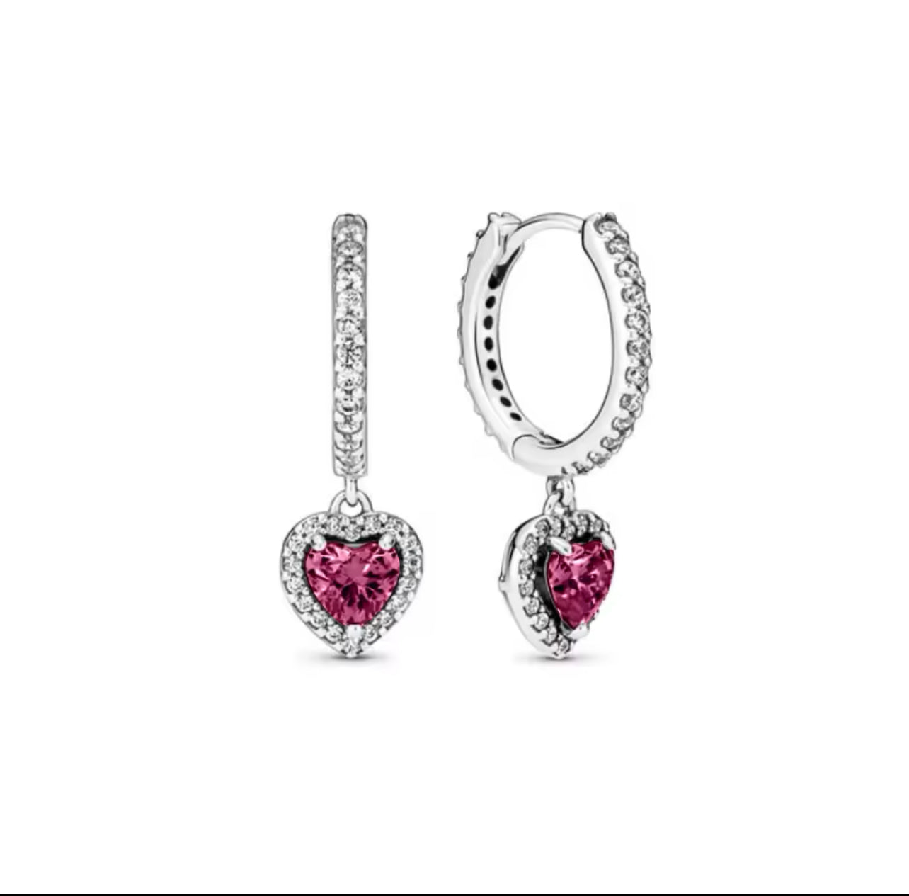 Heart diamond hoops (PRE-ORDER)