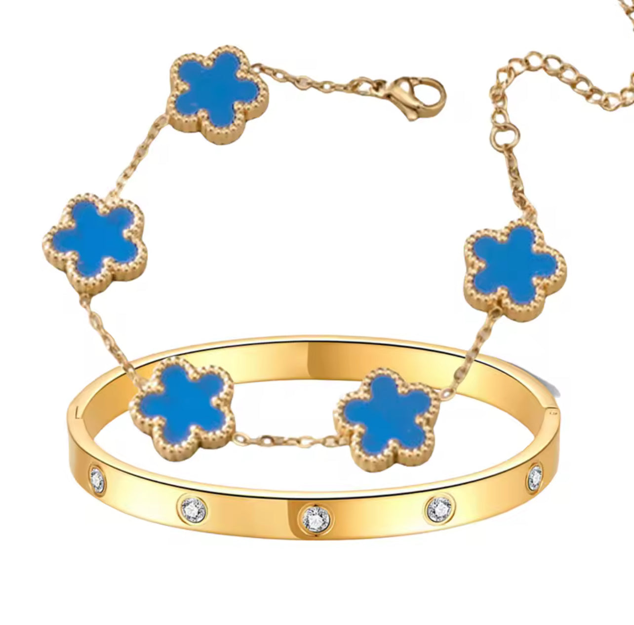 Gold/Blue clover stack (PRE-ORDER)