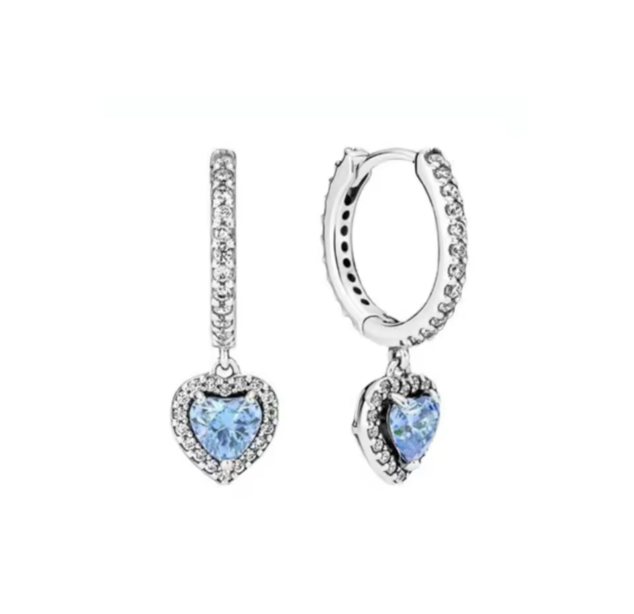 Heart diamond hoops (PRE-ORDER)
