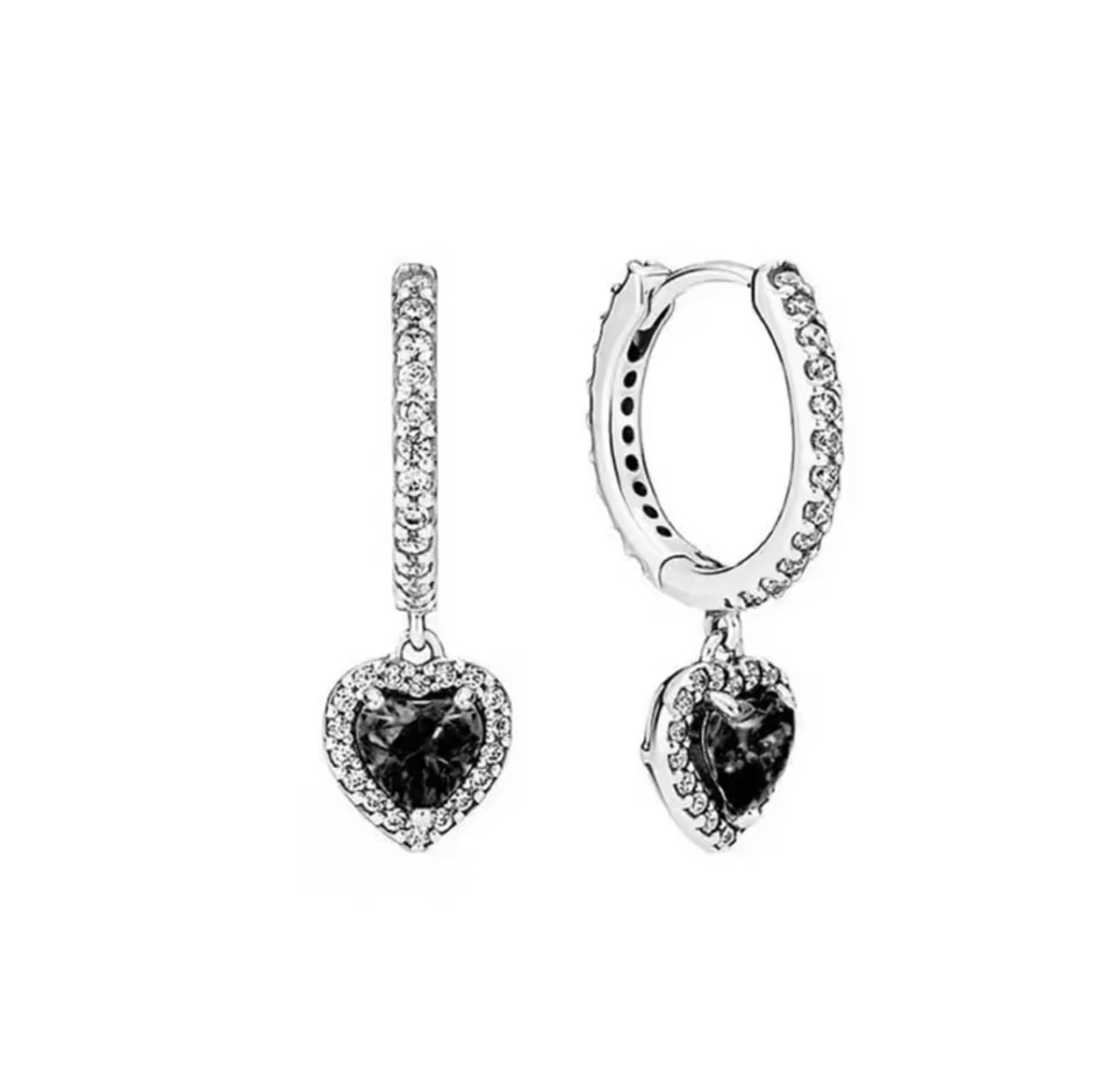Heart diamond hoops (PRE-ORDER)