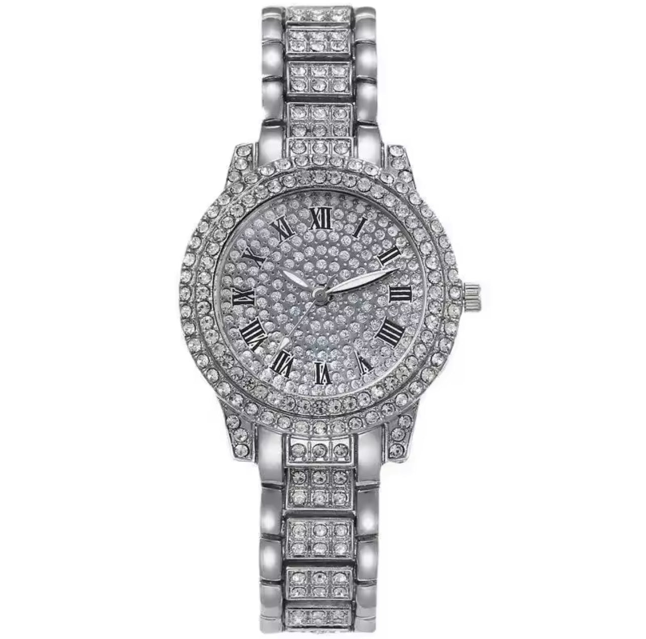 Silver Sparkle face watch