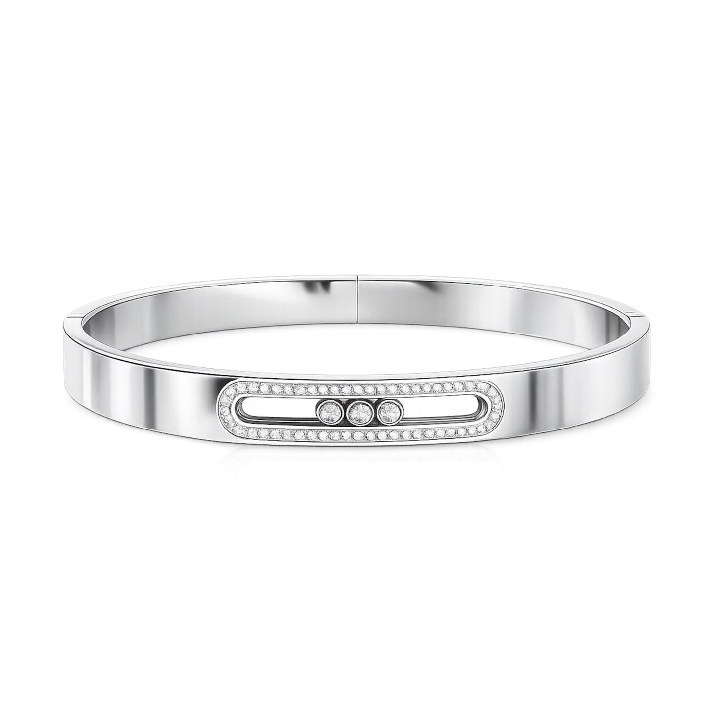 The Silver Diamond “Maddie” Bangle