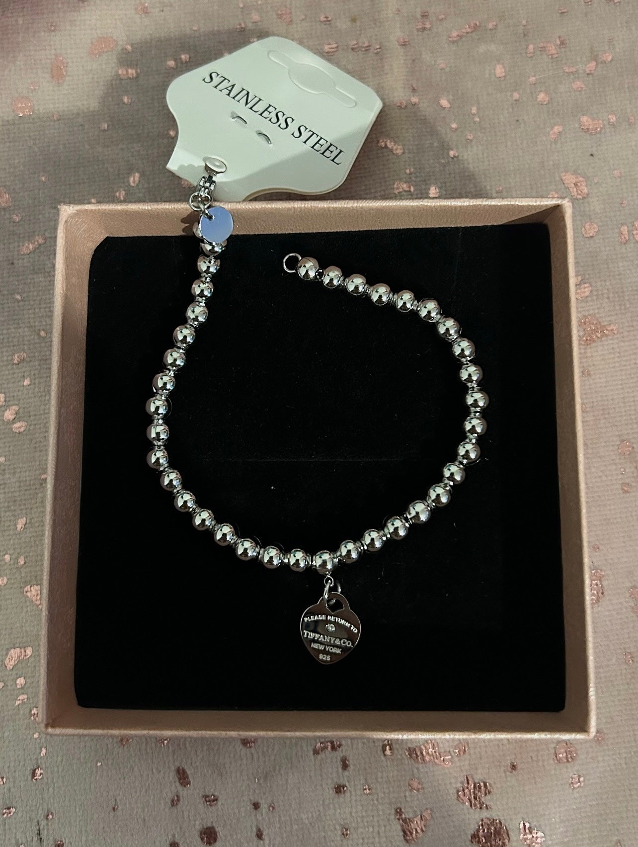 T diamond heart bracelet