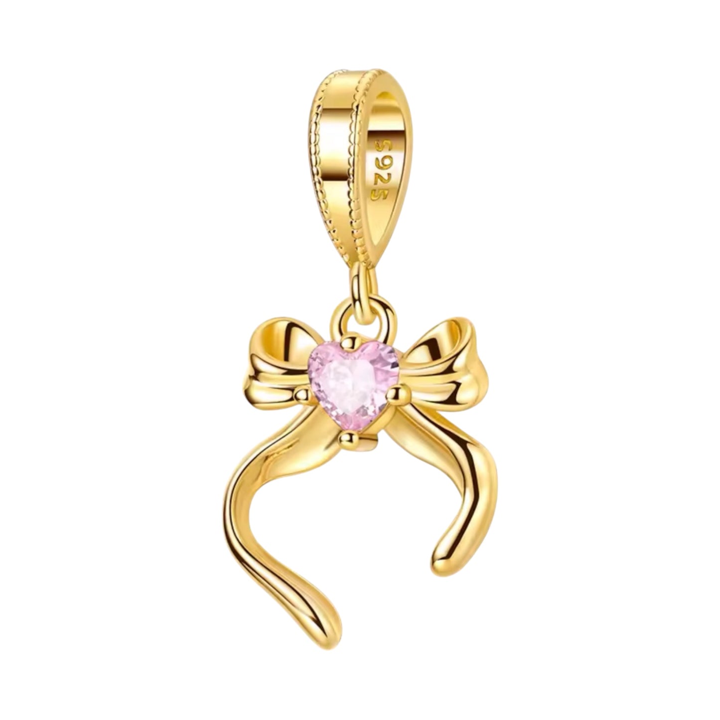 Gold Dangle Bow Charm
