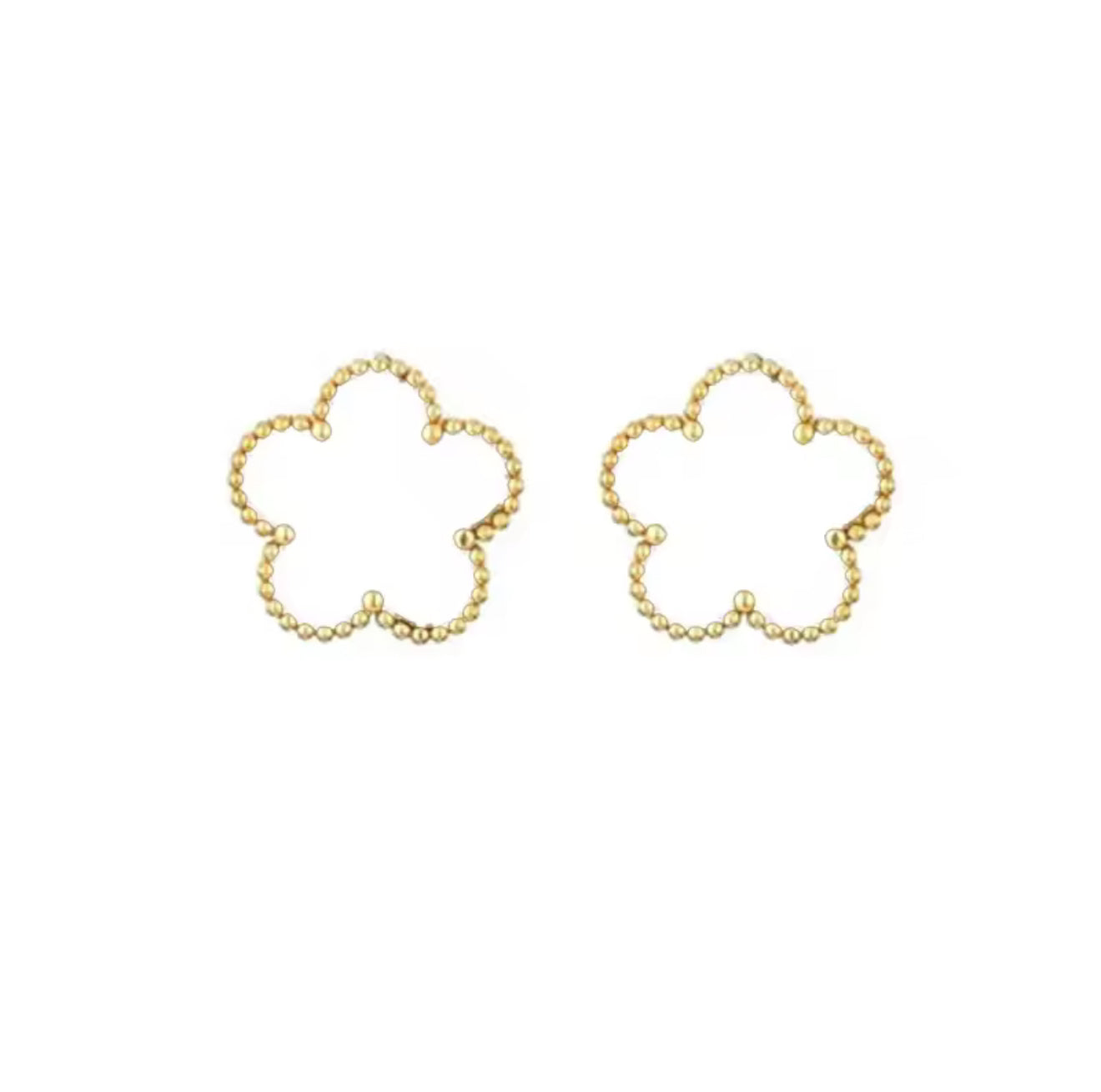 Gold snow clover earrings (PRE-ORDER)
