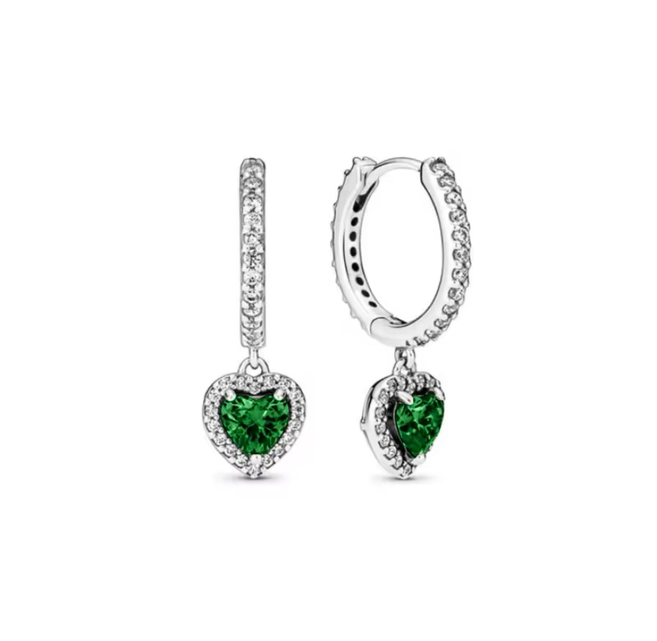 Heart diamond hoops (PRE-ORDER)