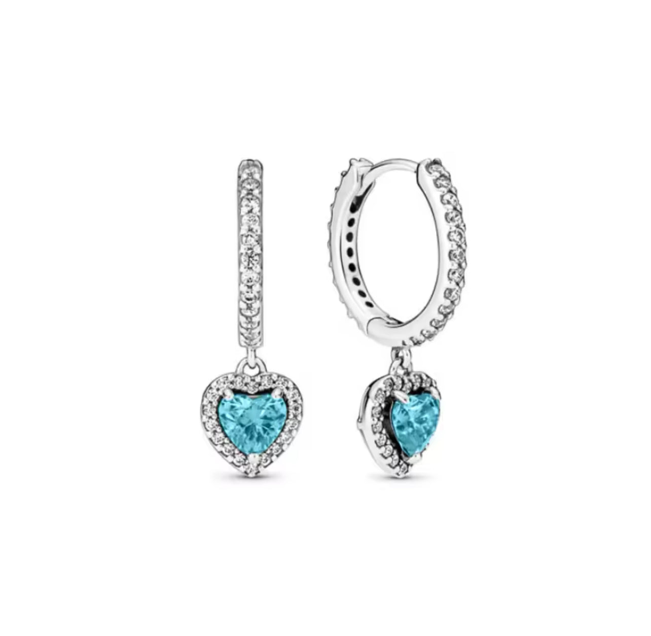 Heart diamond hoops (PRE-ORDER)