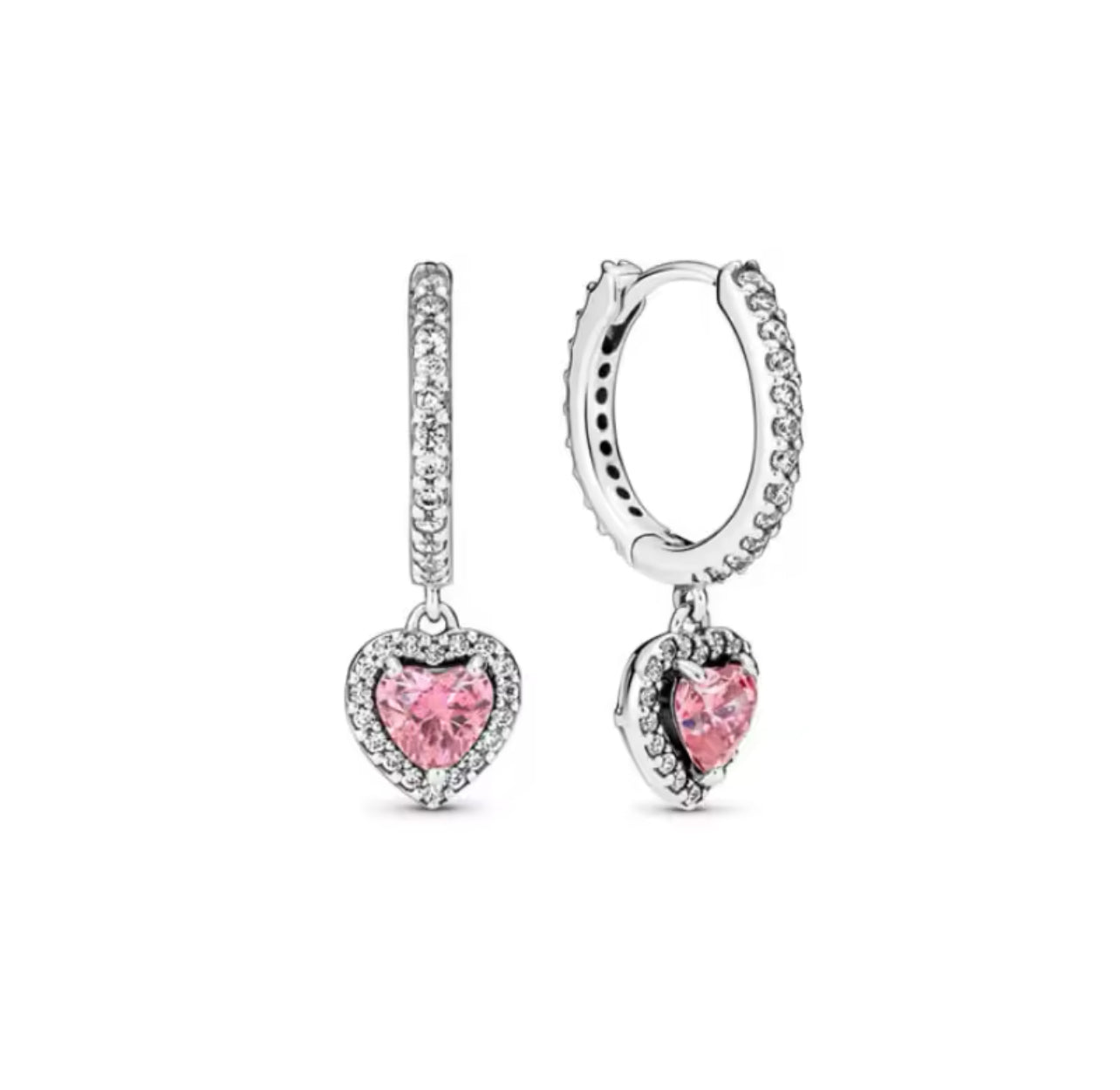 Heart diamond hoops (PRE-ORDER)