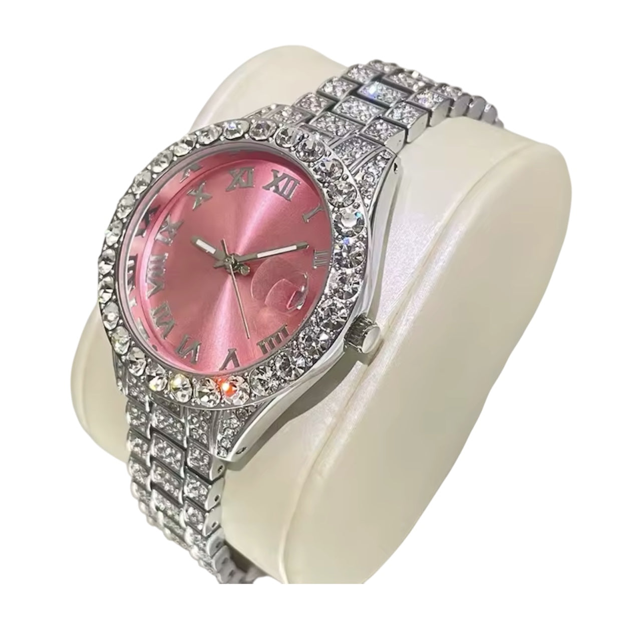 Silver Doll face diamond watch (PRE-ORDER)