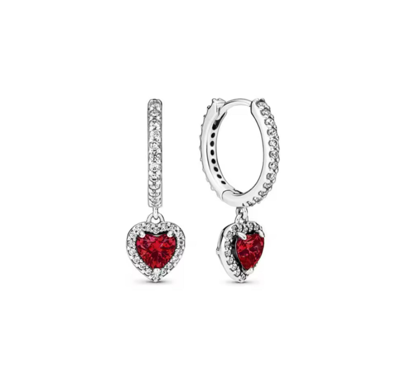 Heart diamond hoops (PRE-ORDER)