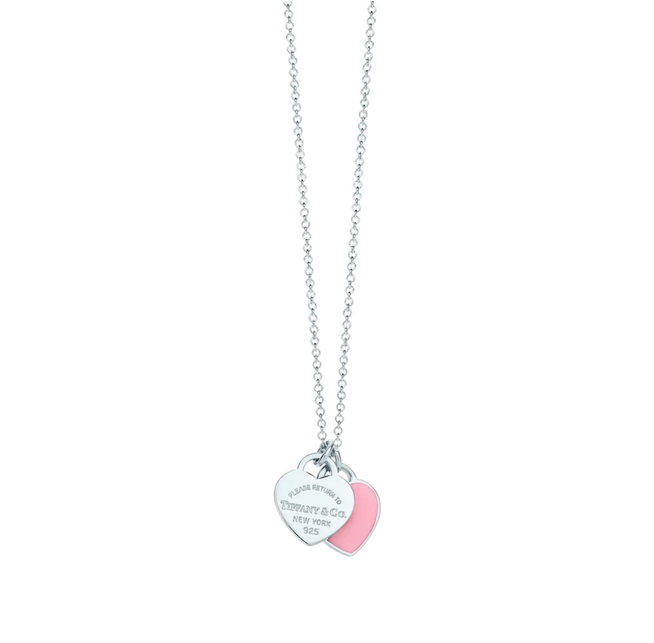 T plain pink heart necklace