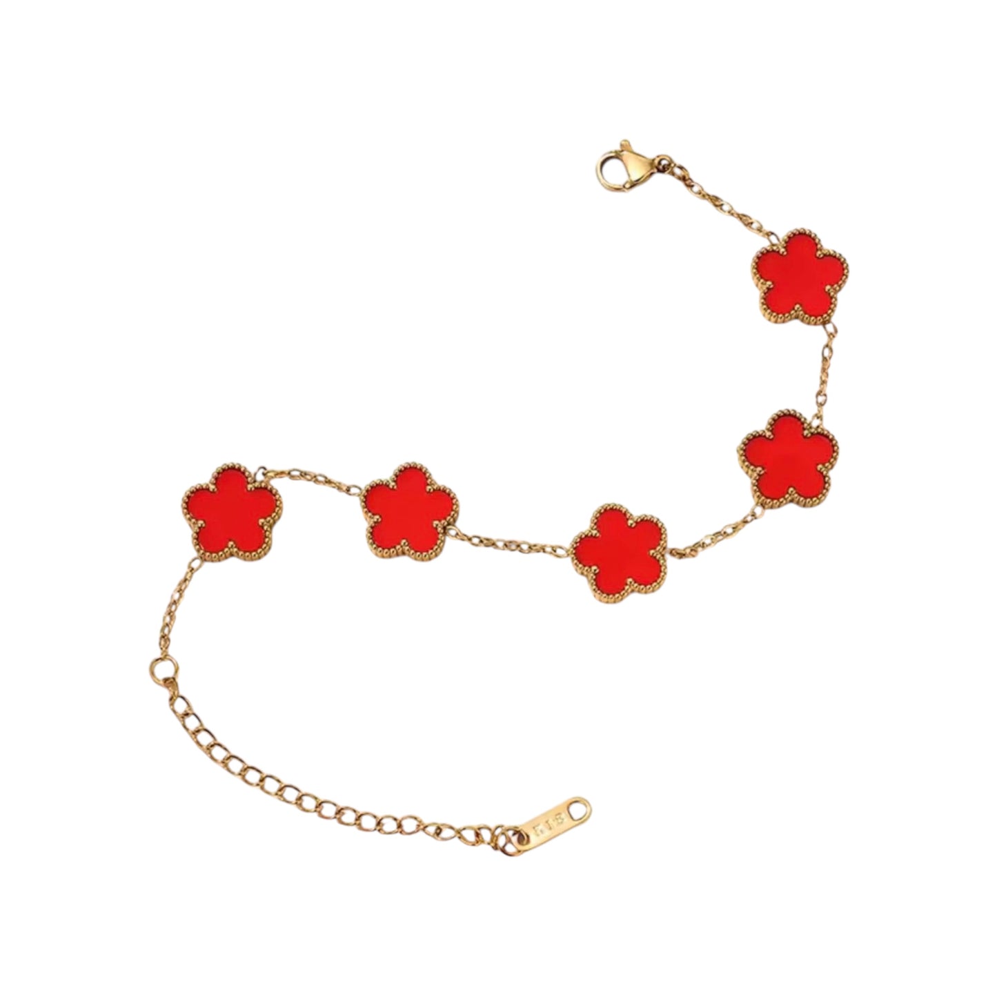 Gold Scarlet Clover Bracelet