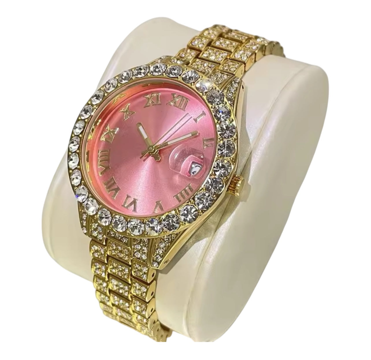 Gold Doll face diamond watch (PRE-ORDER)