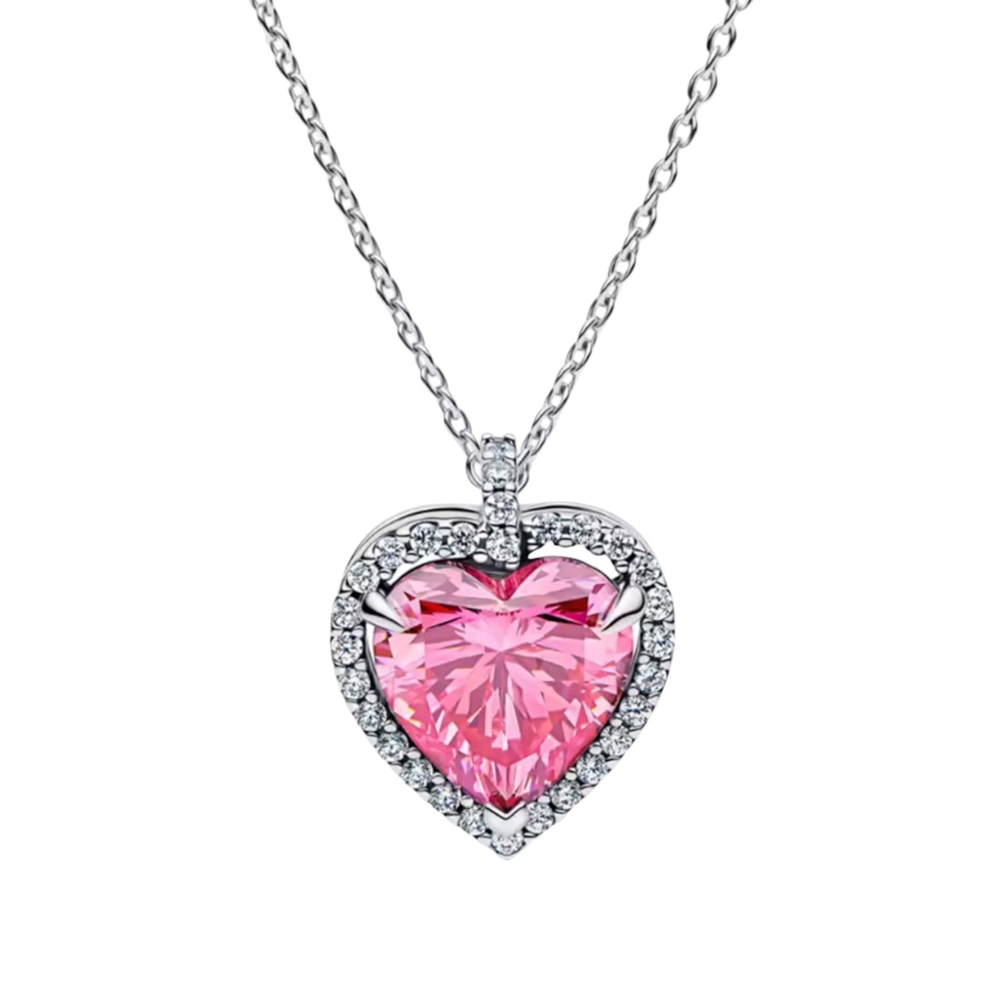The “Blushing Heart Halo” Necklace