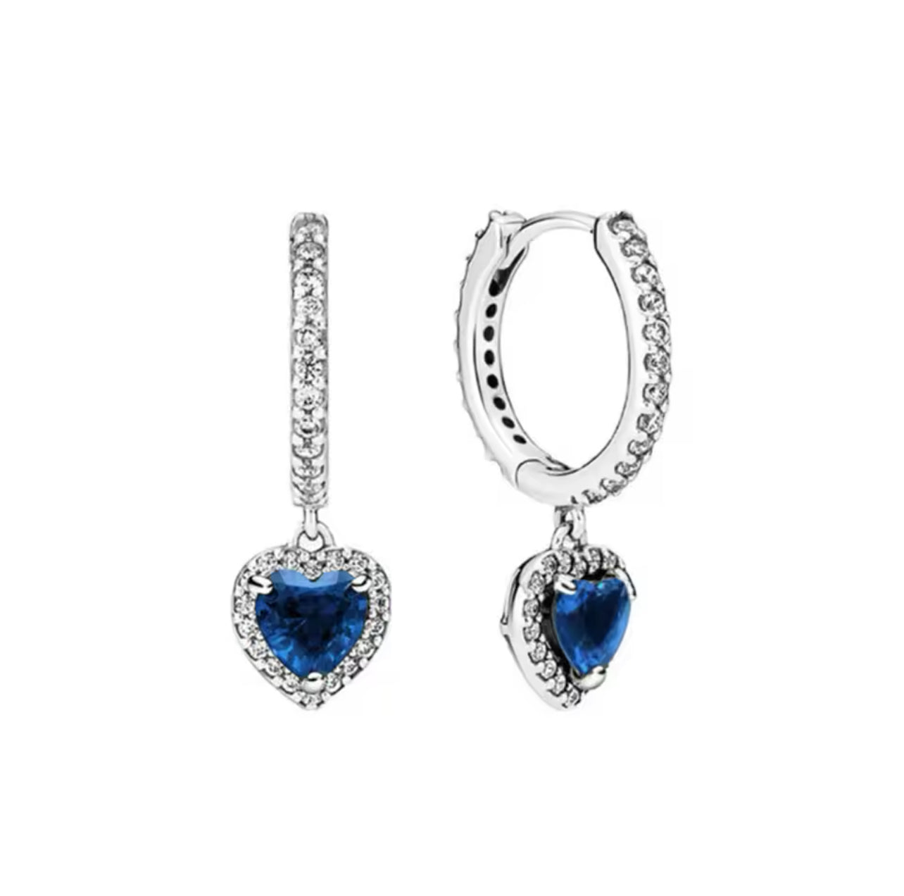 Heart diamond hoops (PRE-ORDER)