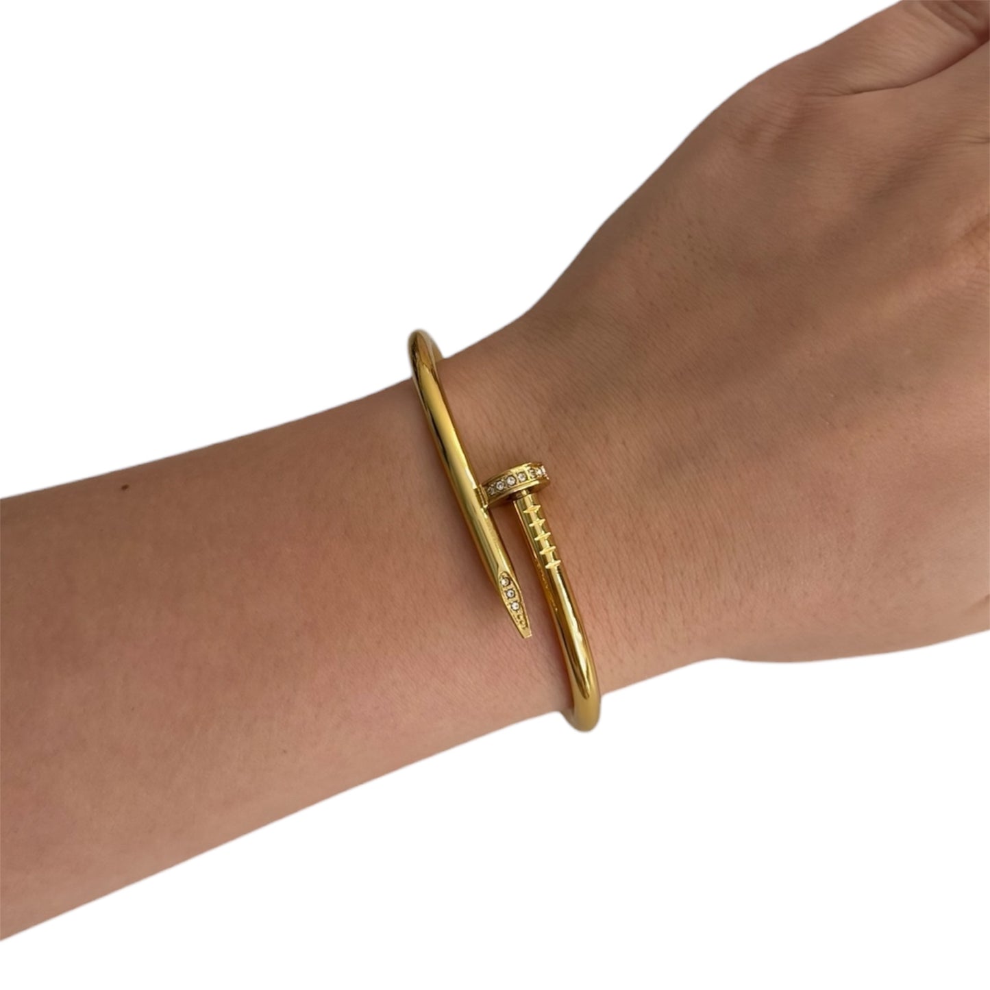 The Gold “Camilla” Diamond Top Bangle