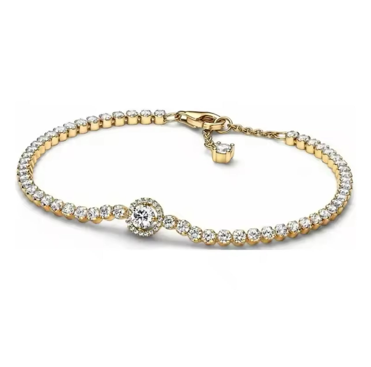 Circle diamond tennis bracelet (PRE-ORDER)