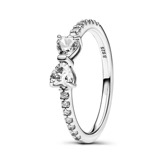 Sparkle Silver Bow Ring (PRE-ORDER)