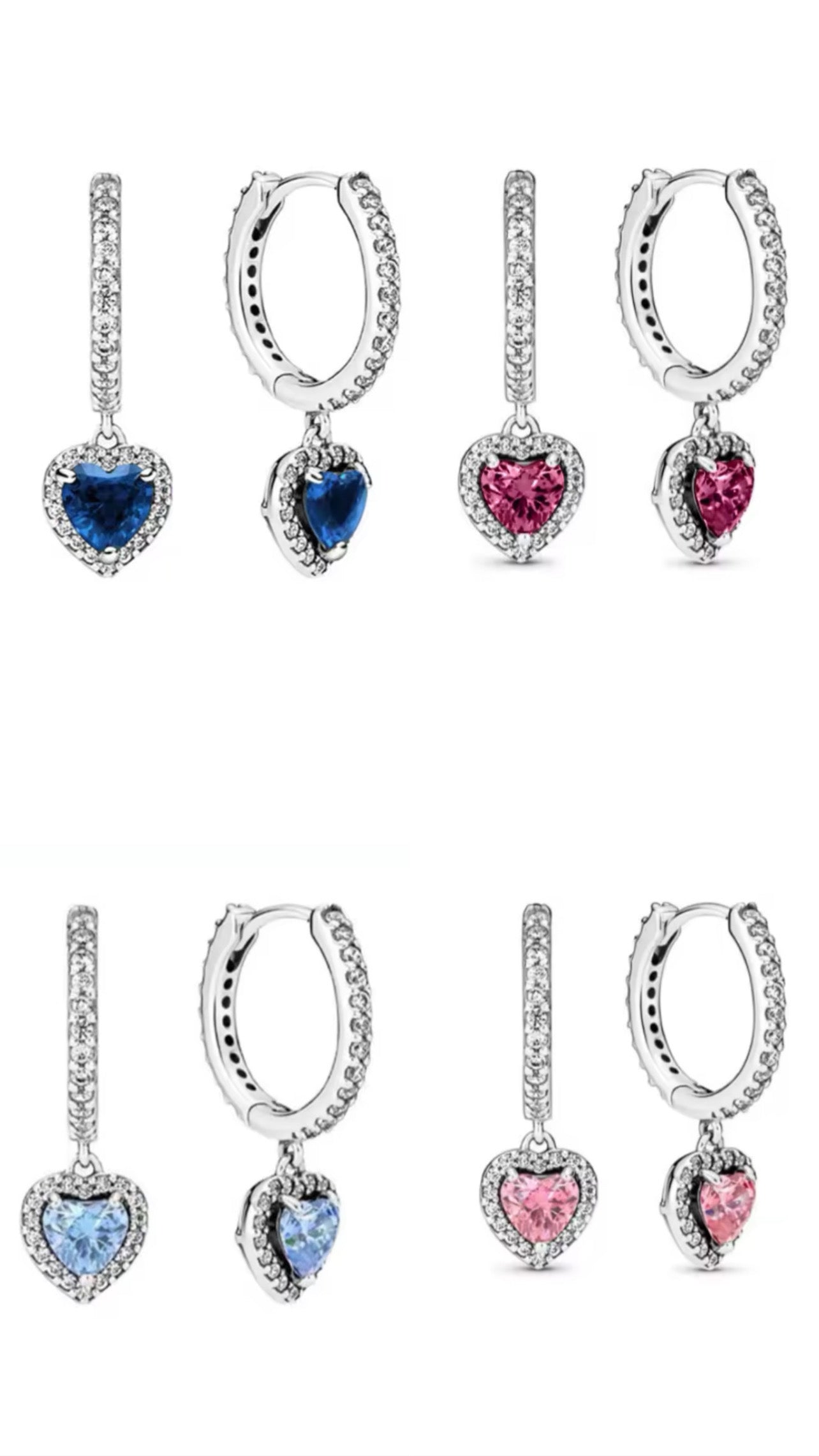 Heart diamond hoops (PRE-ORDER)