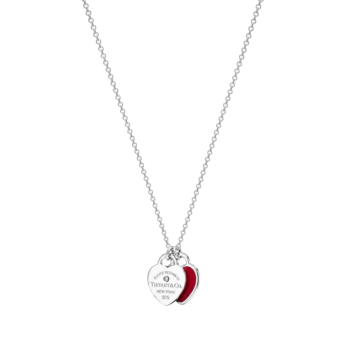 The Red Double Heart Diamond “Talia” Necklace