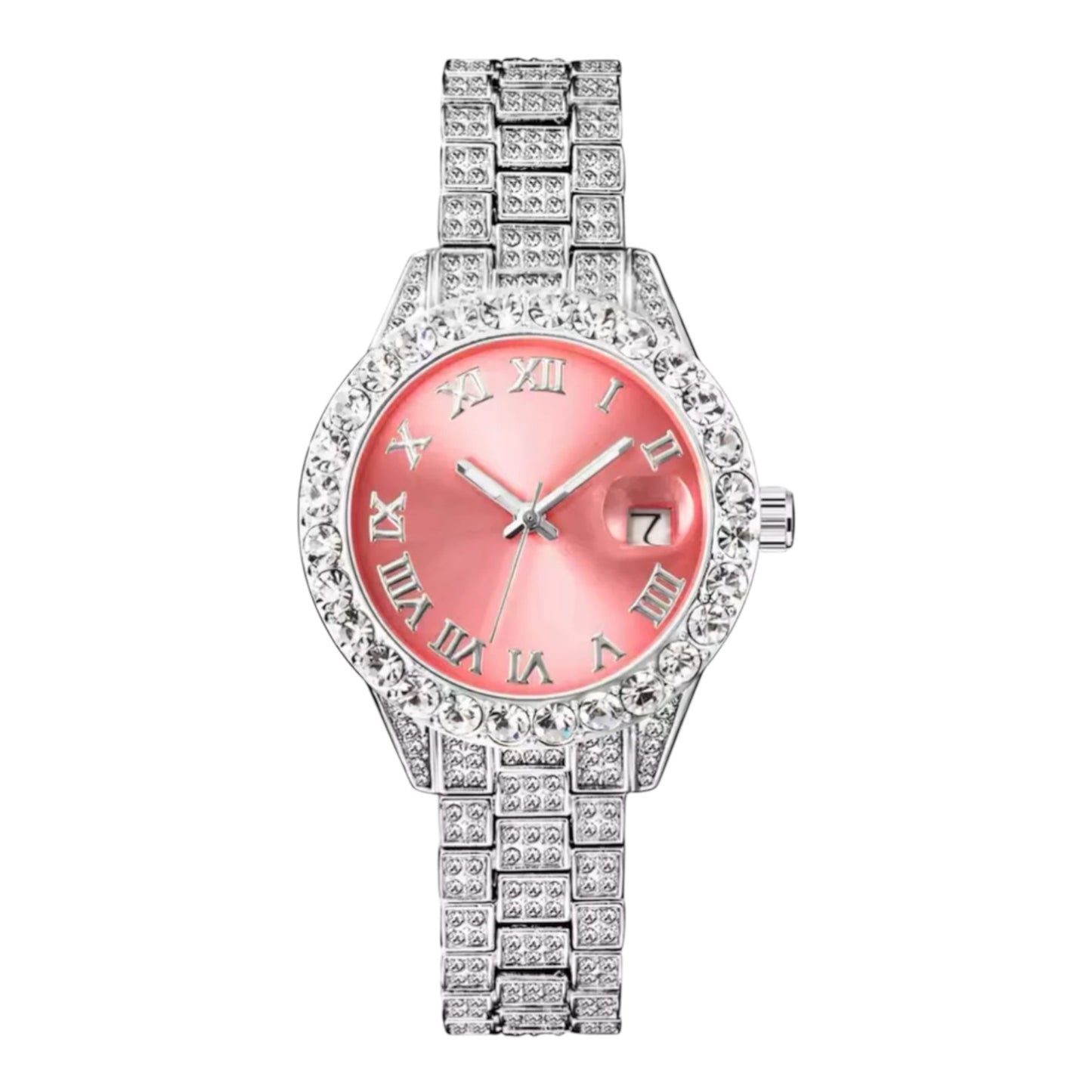 Silver Doll face diamond watch (PRE-ORDER)