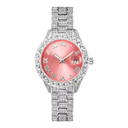 Silver Doll face diamond watch (PRE-ORDER)