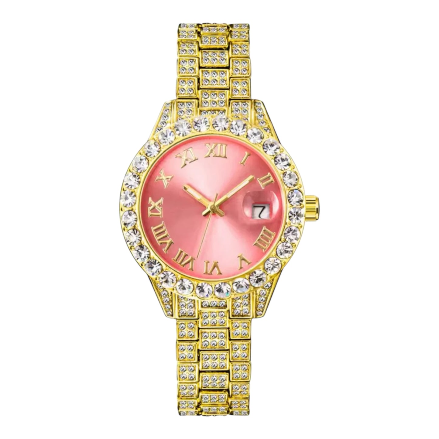Gold Doll face diamond watch (PRE-ORDER)