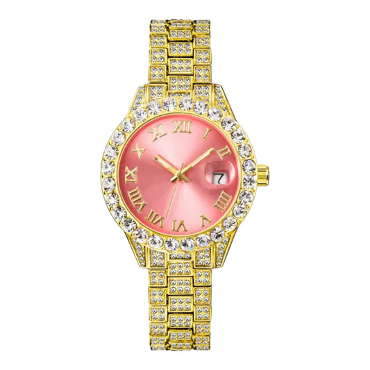 Gold Doll face diamond watch (PRE-ORDER)