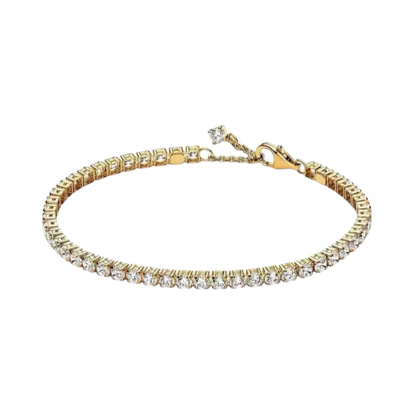 Plain Gold Diamond Tennis Bracelet (PRE-ORDER)