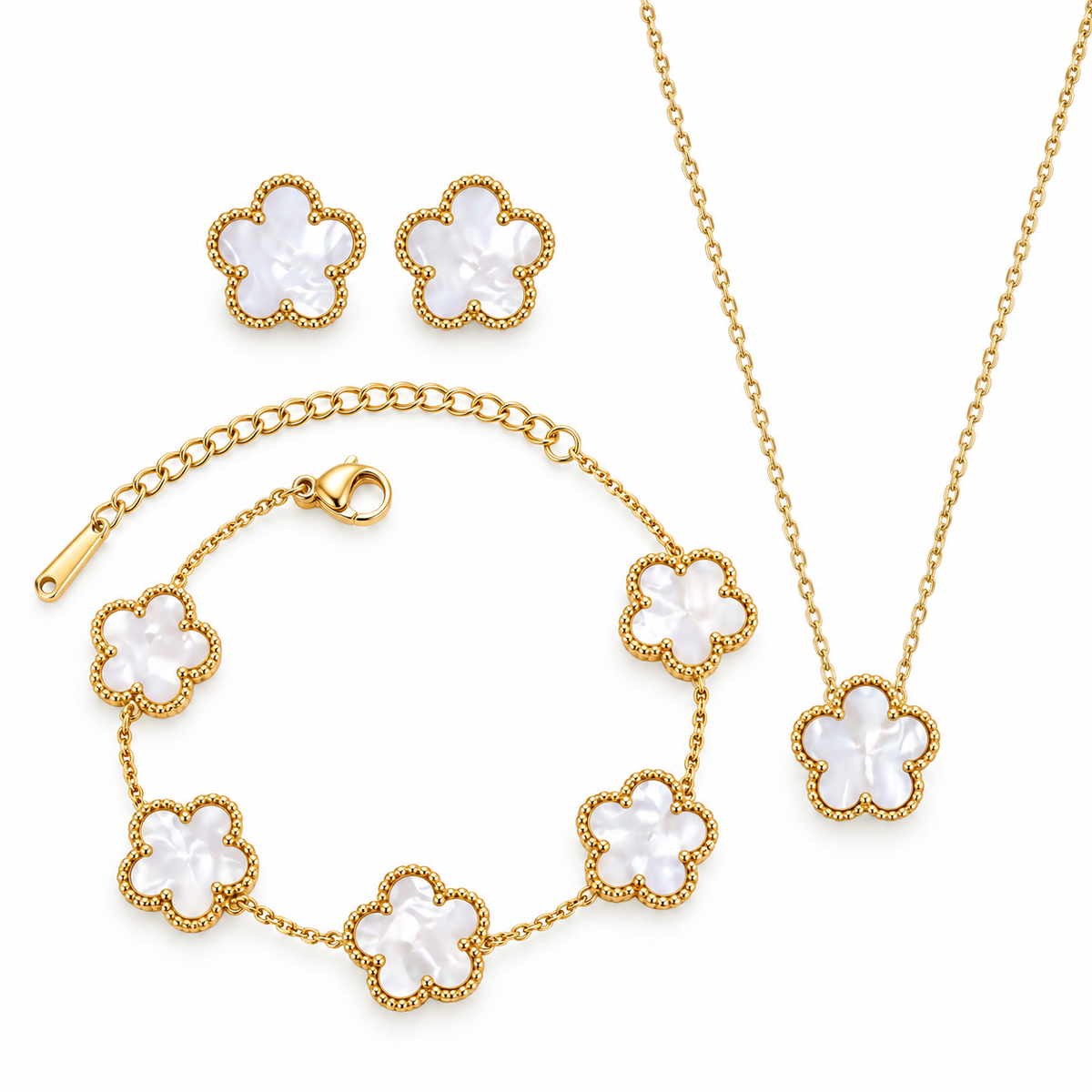 The Gold “Snow” Clover Set