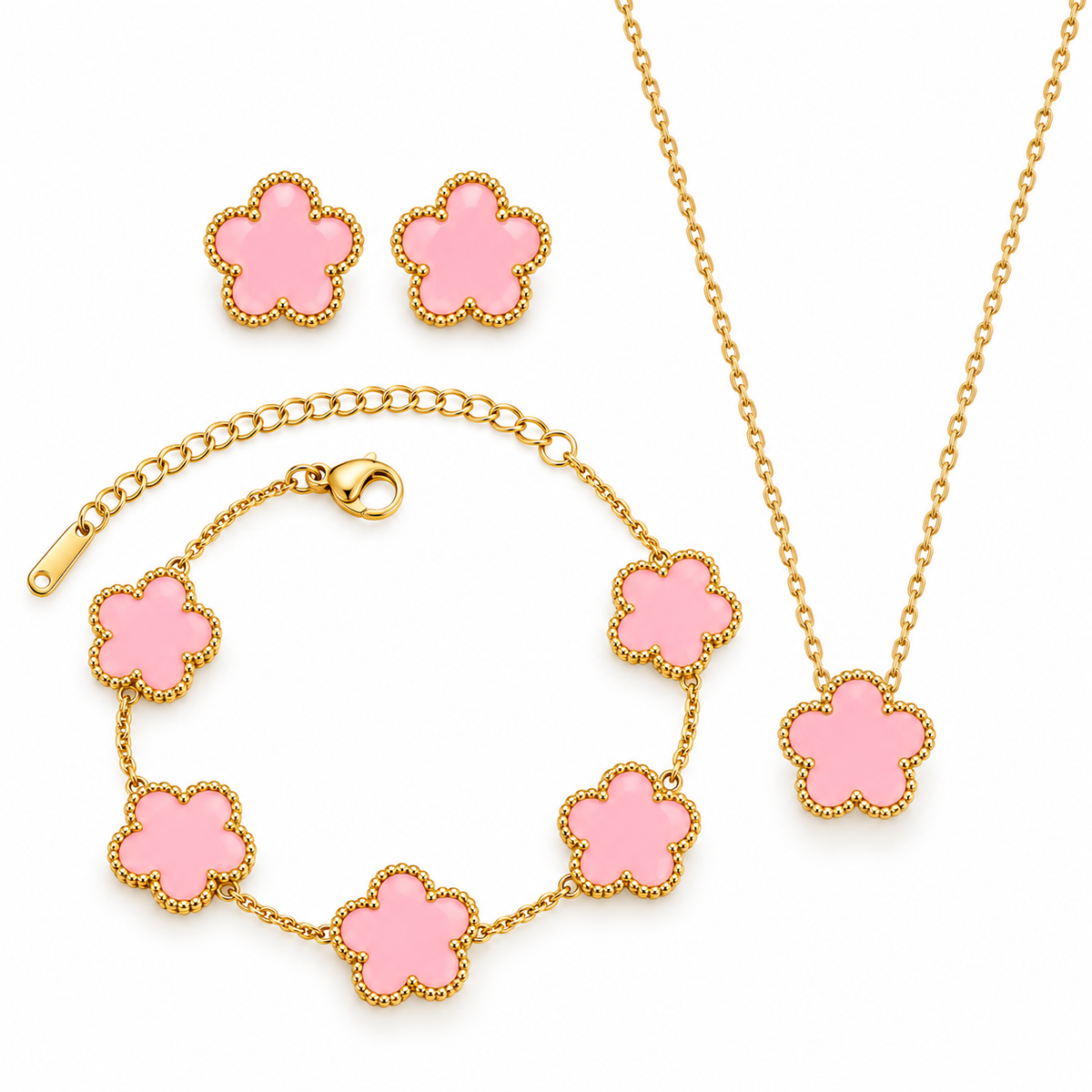 The Gold “Rosá” Clover Set