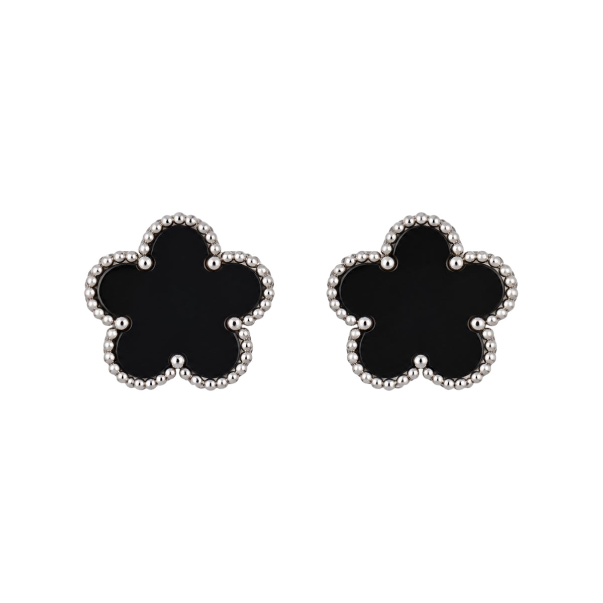 The Silver “Ash” Clover Earrings