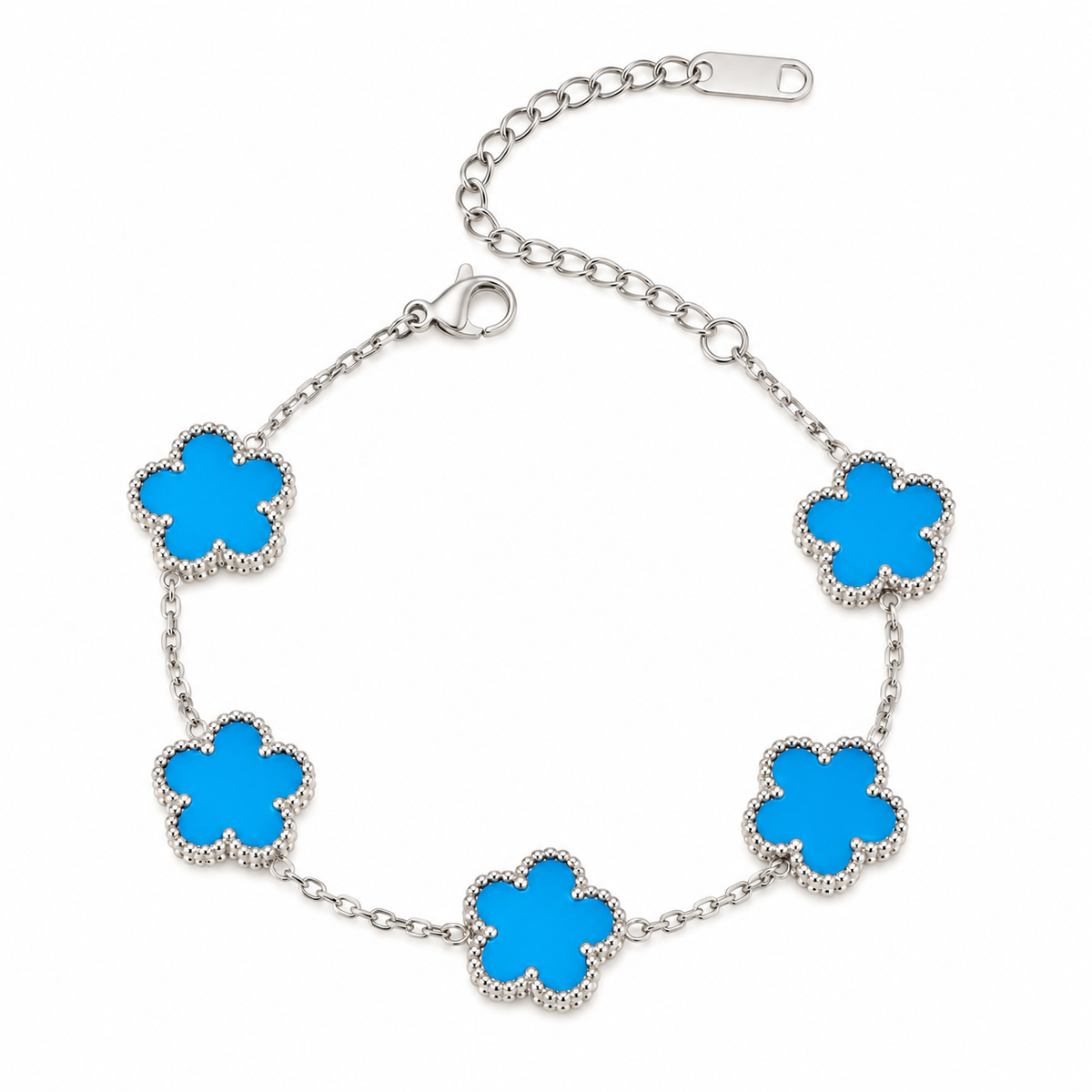 The Silver “Skye” Clover Bracelet