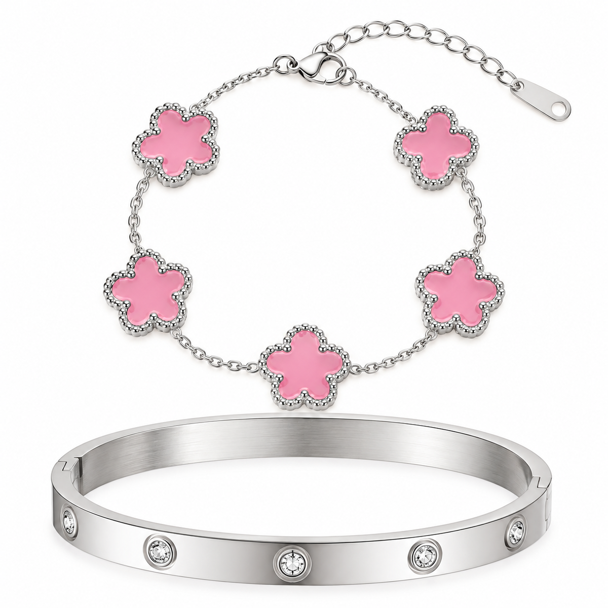 The Silver “Rosà” Clover Stack