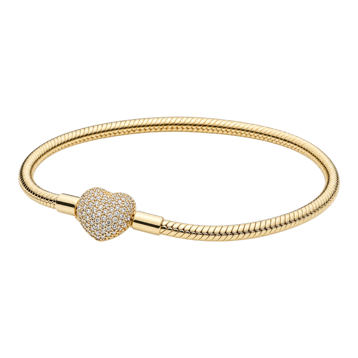 The Gold “Diamond Heart” Charm Bracelet