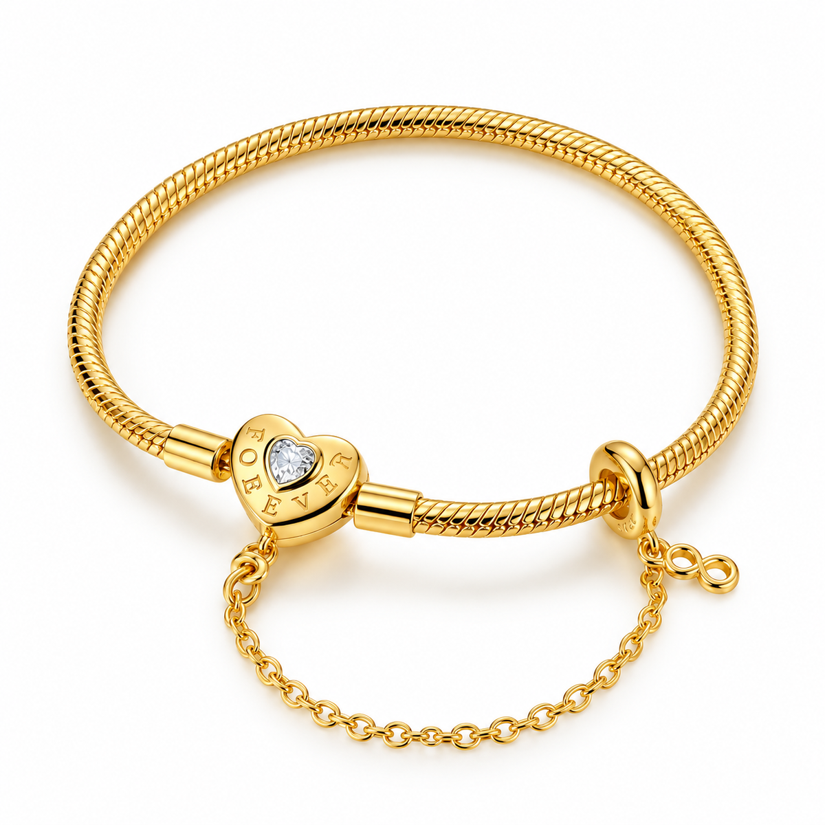 The Gold “Forever Love” Charm Bracelet