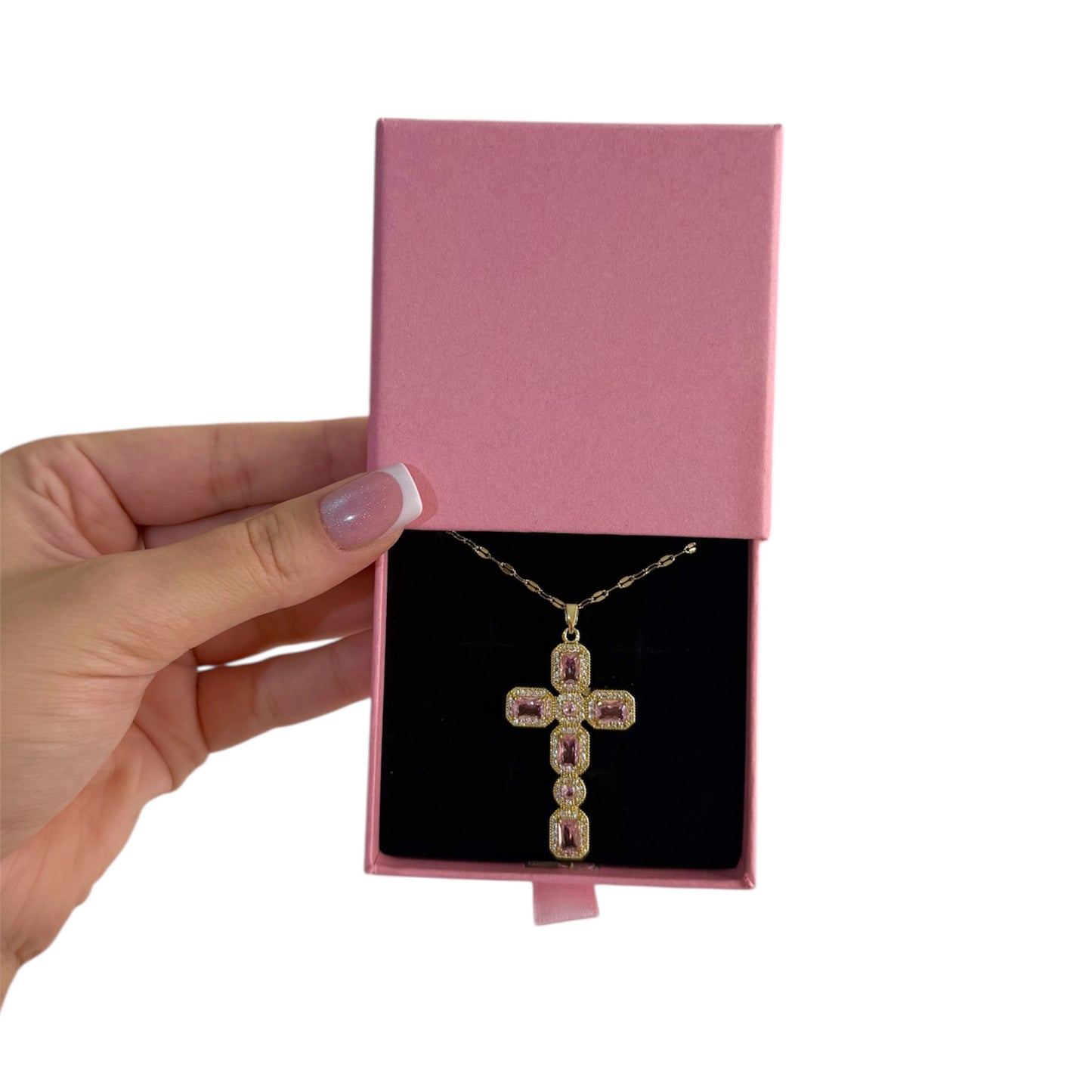 The Gold & Pink “Arabella” Necklace