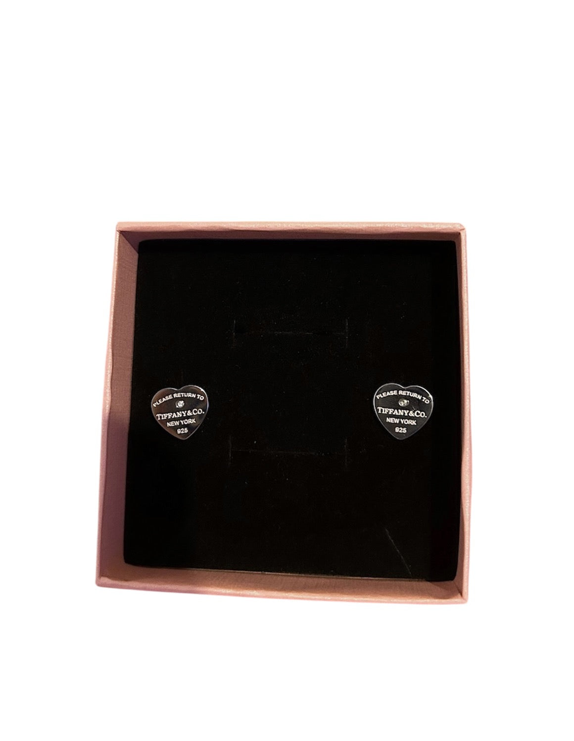 T heart diamond earrings
