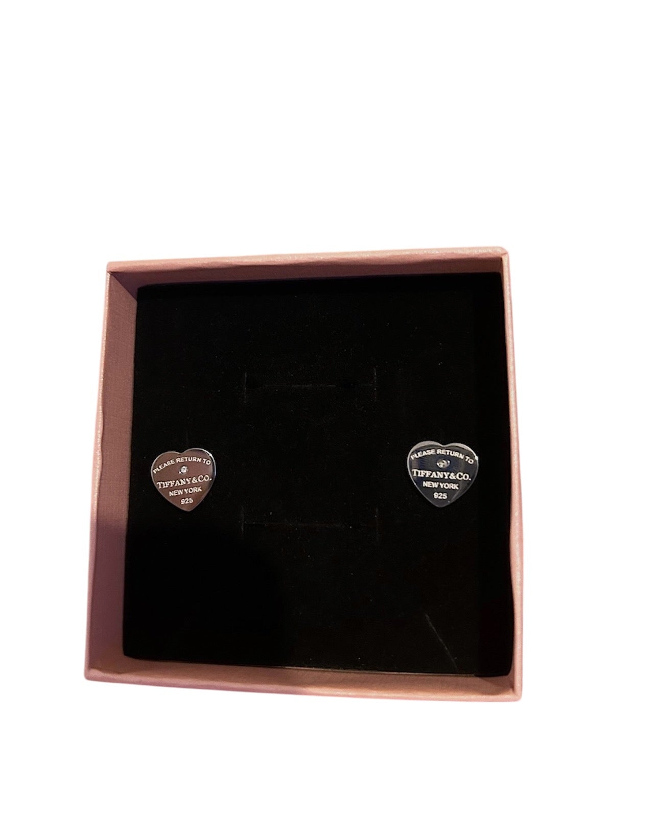 T heart diamond earrings
