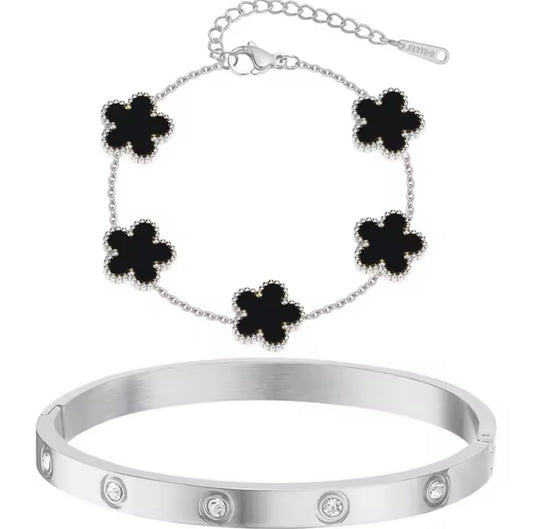 Clover stack *Black & Silver* (PRE-ORDER)