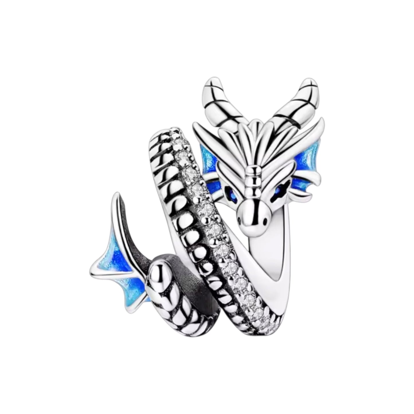 Blue Dragon Wrap Charm
