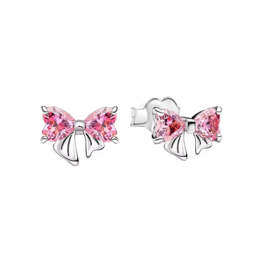 Pink dangle bow earrings (PRE-ORDER)