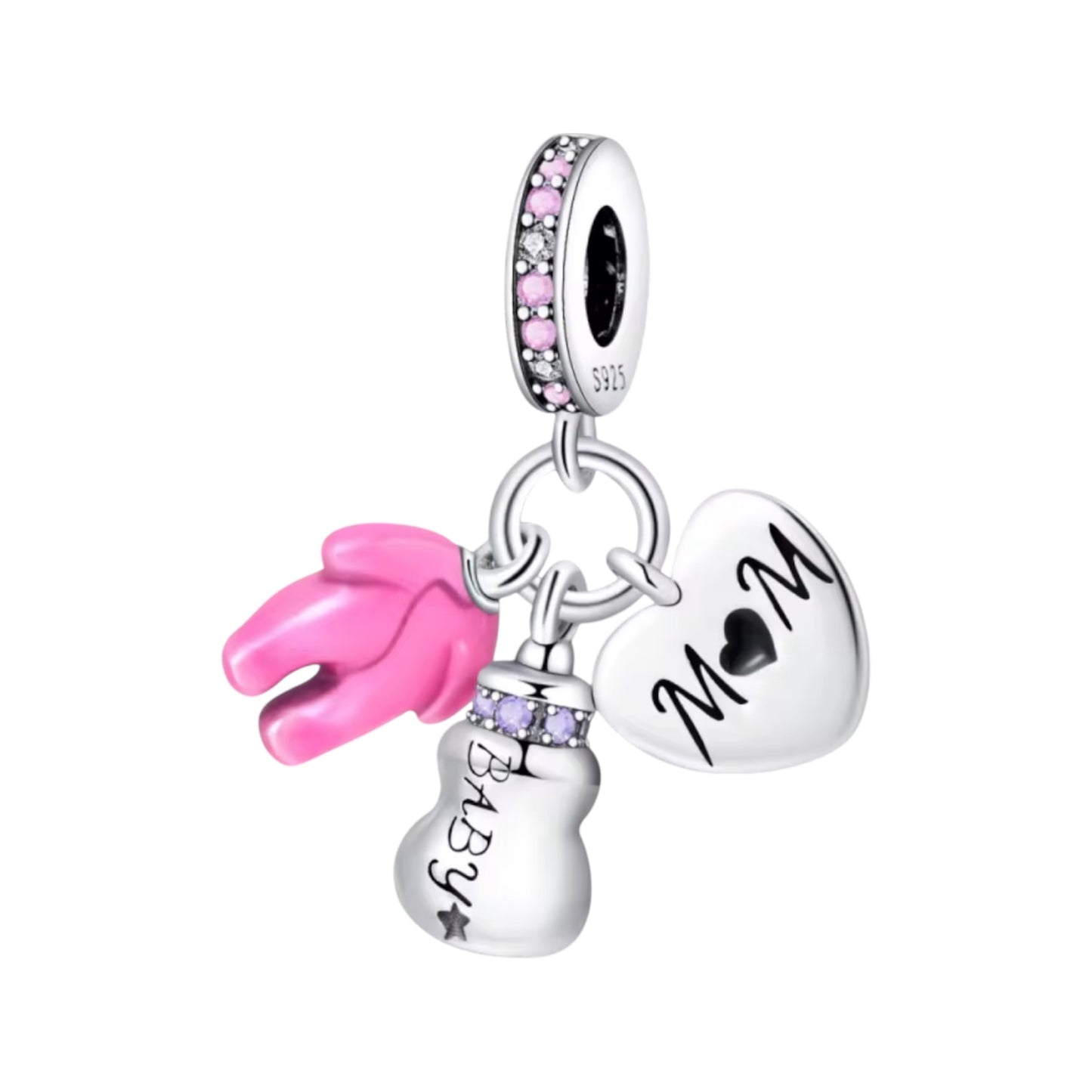 Mom And Baby Girl Charm