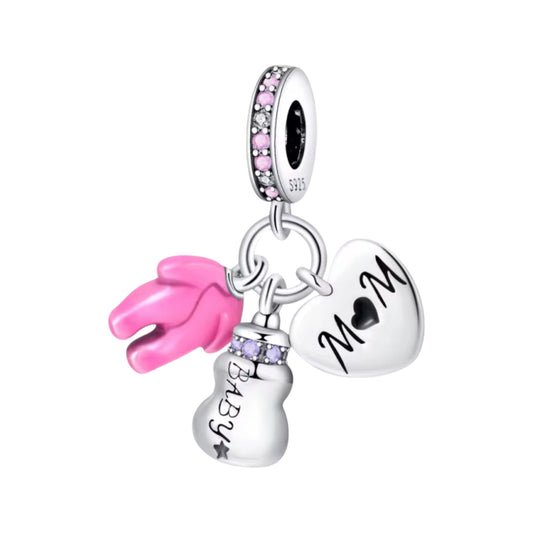 Mom And Baby Girl Charm