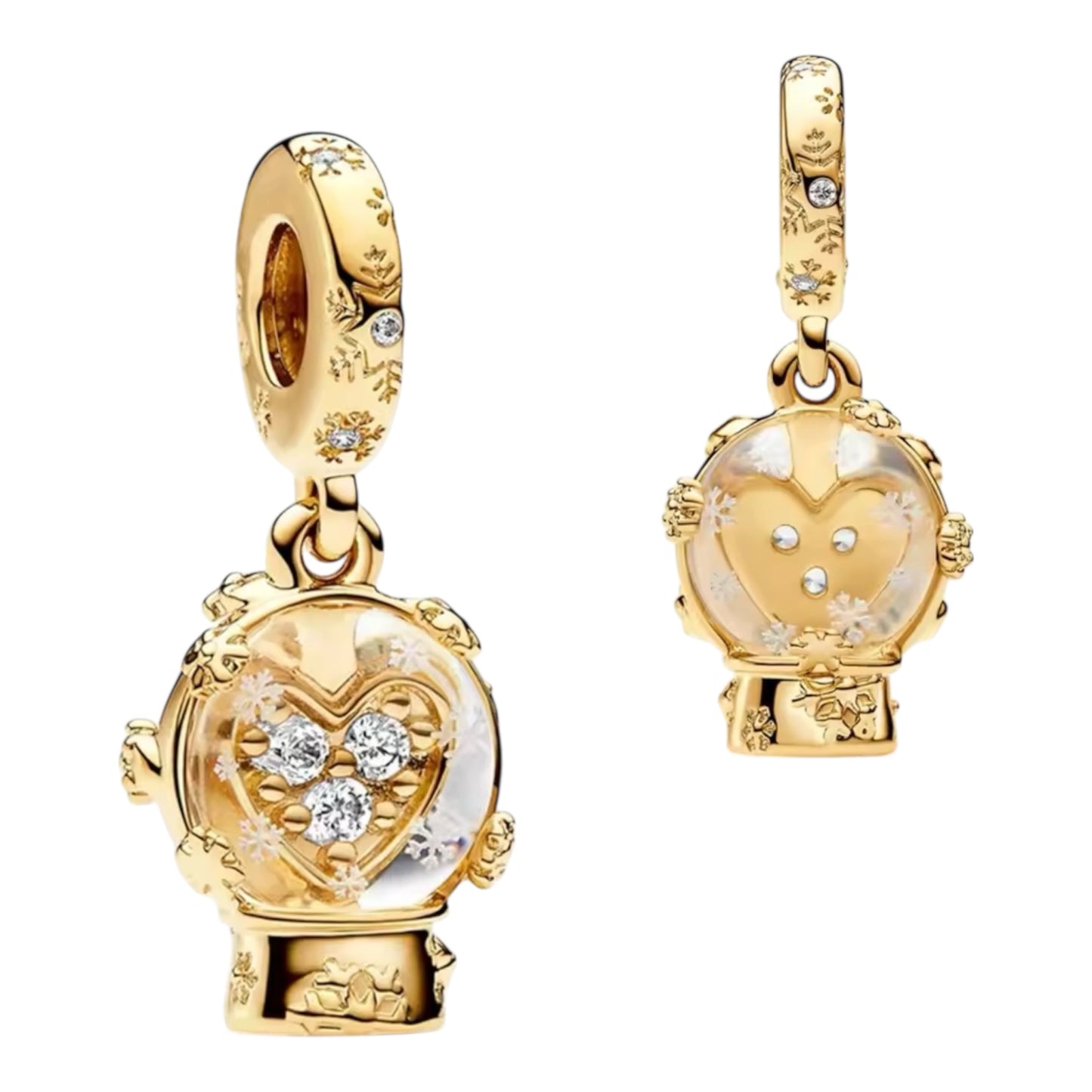 Gold SnowGlobe Charm
