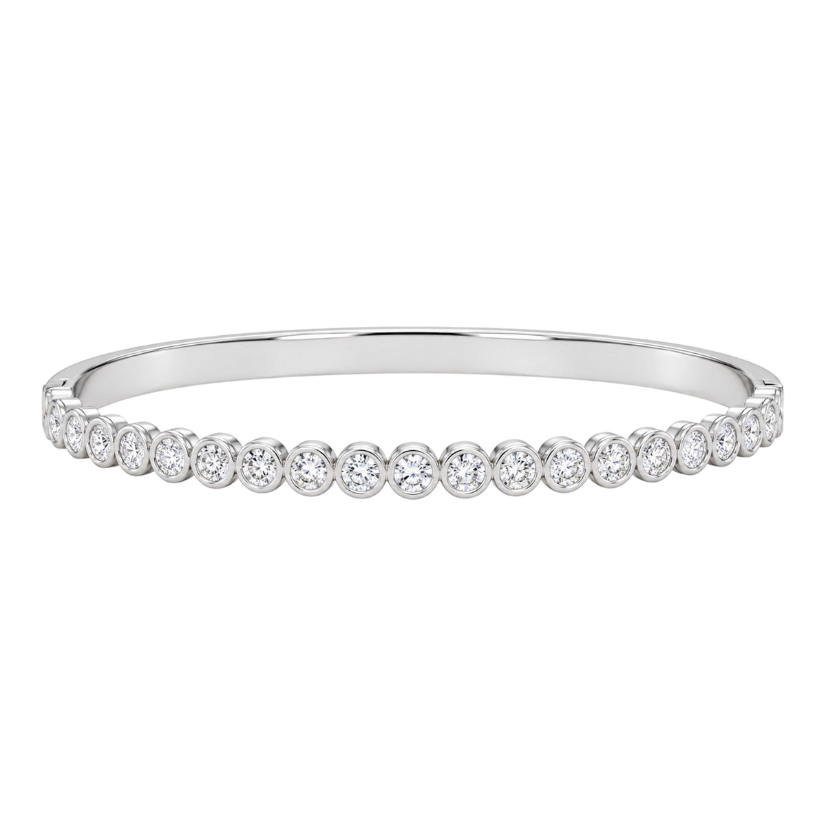 The Silver “Grace” Crystal Bangle